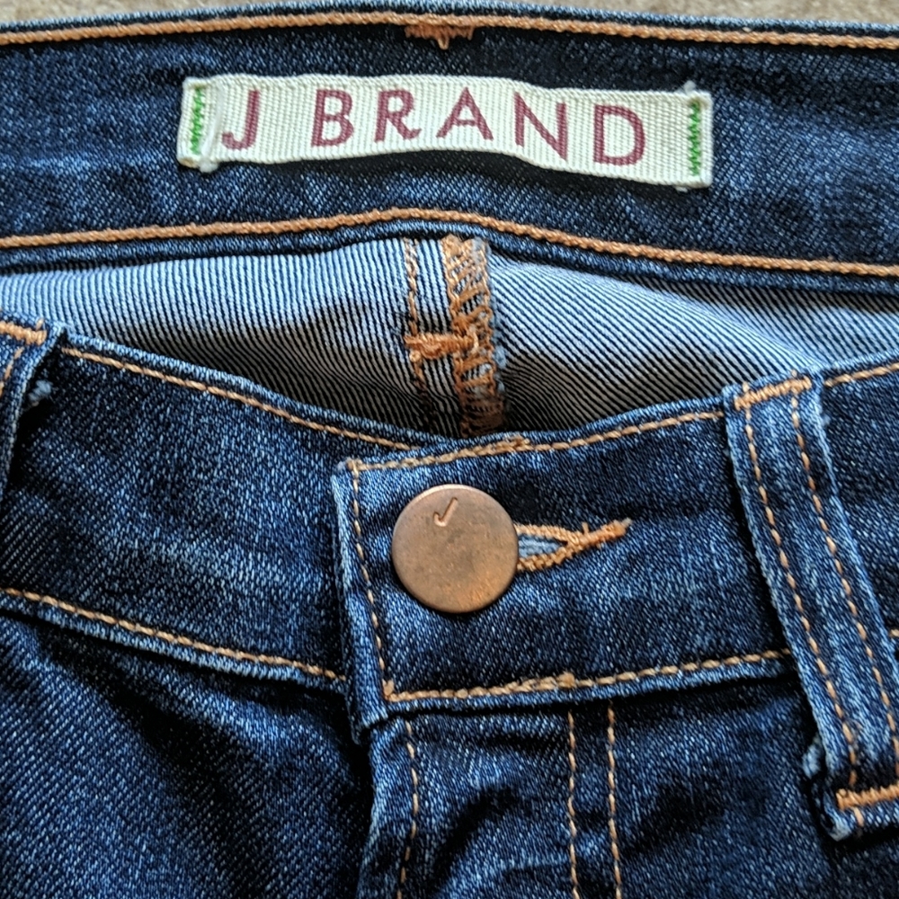 J Brand Cigarette Leg straight jeans style #91410DKV darkwash sz 24x35L TALL - Picture 4 of 14